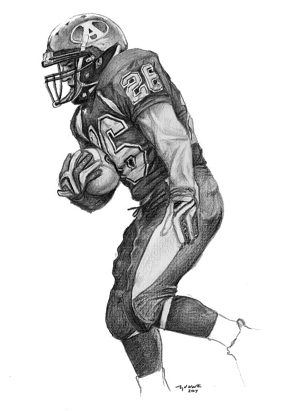 Sketch, Art, Portrait, Avon Football