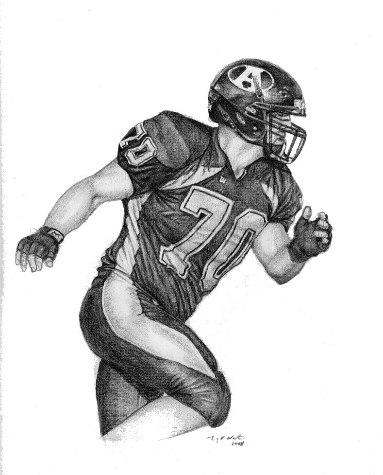 Sketch, Art, Portrait, Avon Football