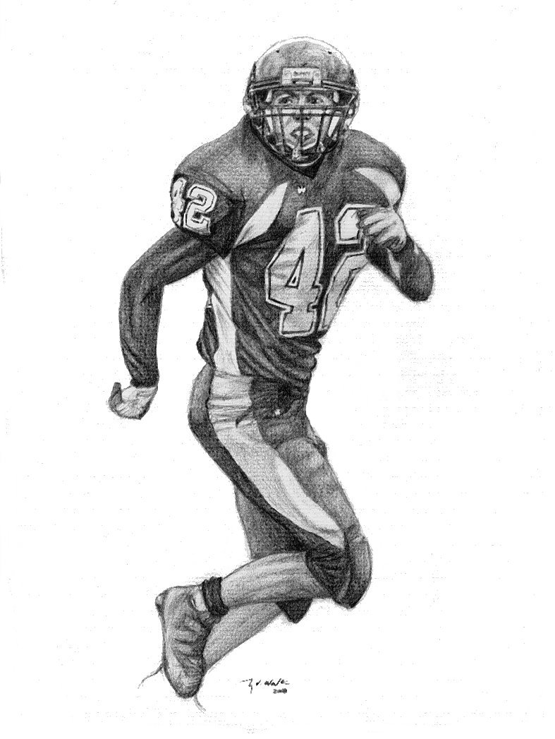 Sketch, Art, Portrait, Avon Football